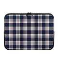 Blue White And Red Tartan Pattern Print Laptop Sleeve