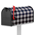 Blue White And Red Tartan Pattern Print Mailbox Cover