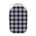 Blue White And Red Tartan Pattern Print Mesh Laundry Hamper