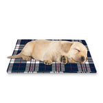 Blue White And Red Tartan Pattern Print Pet Cooling Mat Cover