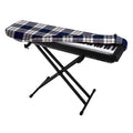 Blue White And Red Tartan Pattern Print Piano Keyboard Cover
