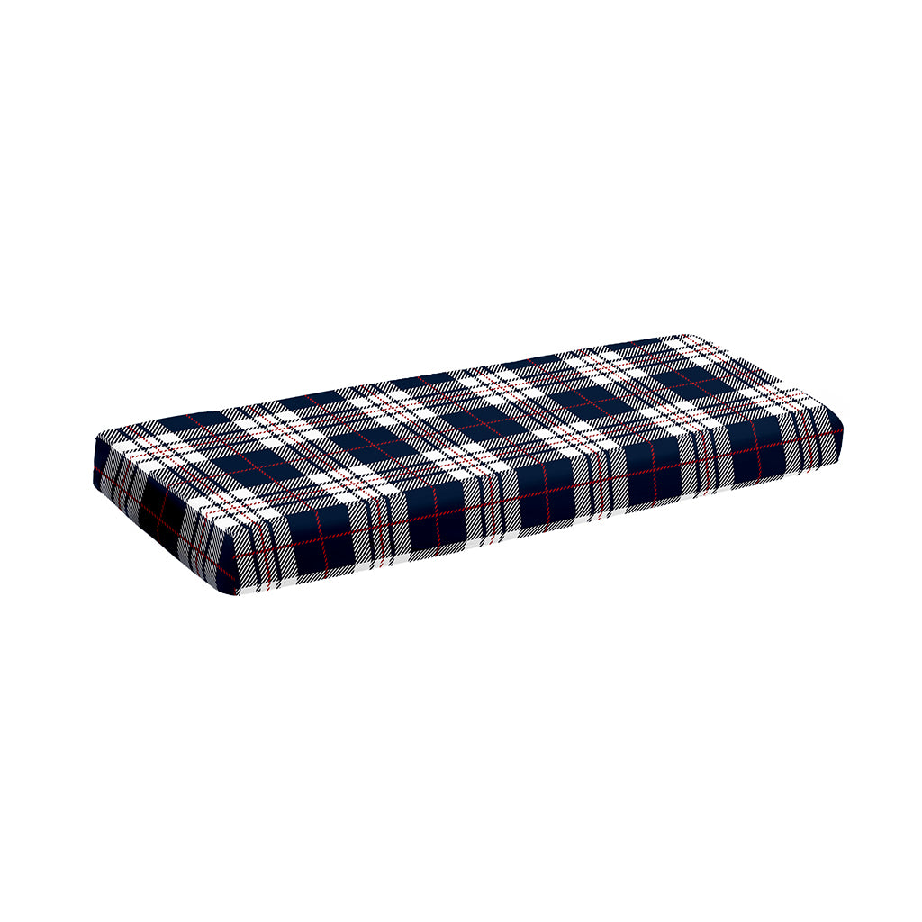 Blue White And Red Tartan Pattern Print Piano Keyboard Cover
