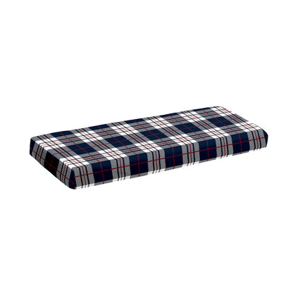 Blue White And Red Tartan Pattern Print Piano Keyboard Cover