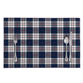 Blue White And Red Tartan Pattern Print Placemat