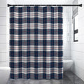 Blue White And Red Tartan Pattern Print Premium Shower Curtain