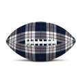 Blue White And Red Tartan Pattern Print Rugby Ball