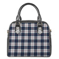 Blue White And Red Tartan Pattern Print Shoulder Handbag