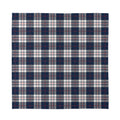 Blue White And Red Tartan Pattern Print Silk Bandana