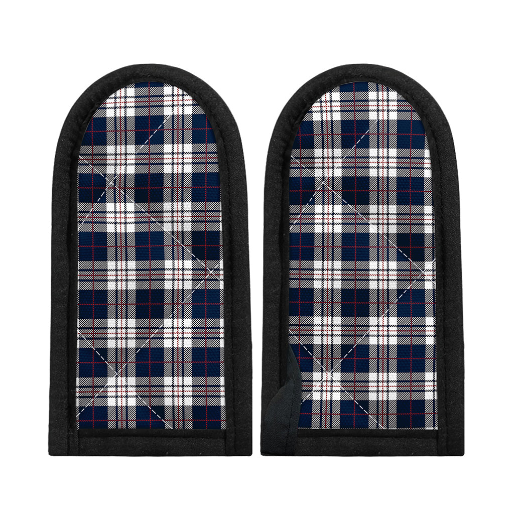 Blue White And Red Tartan Pattern Print Skillet Handle Cover