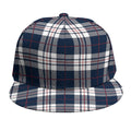 Blue White And Red Tartan Pattern Print Snapback Cap