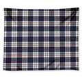 Blue White And Red Tartan Pattern Print Tapestry