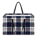 Blue White And Red Tartan Pattern Print Utility Tote Bag