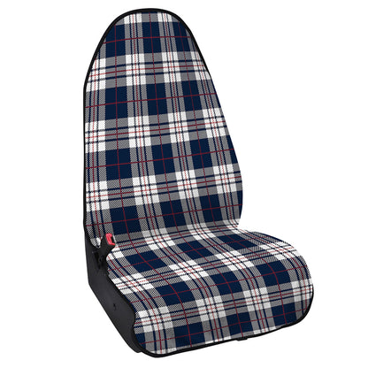 Blue White And Red Tartan Pattern Print Waterproof Car Seat Cover