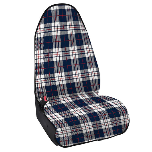 Blue White And Red Tartan Pattern Print Waterproof Car Seat Cover