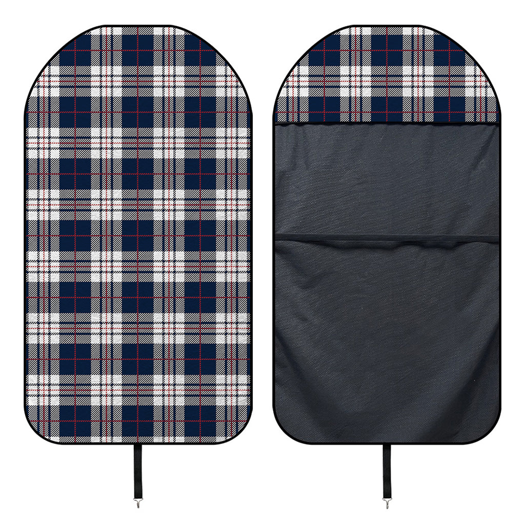 Blue White And Red Tartan Pattern Print Waterproof Car Seat Cover
