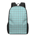 Blue White And Red Tattersall Print 17 Inch Backpack