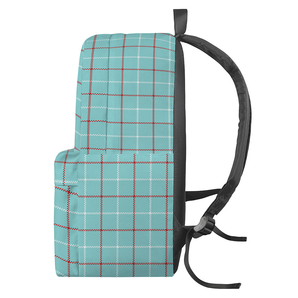 Blue White And Red Tattersall Print Backpack