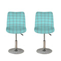 Blue White And Red Tattersall Print Bar Stool Covers