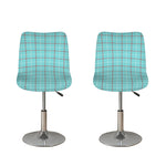 Blue White And Red Tattersall Print Bar Stool Covers