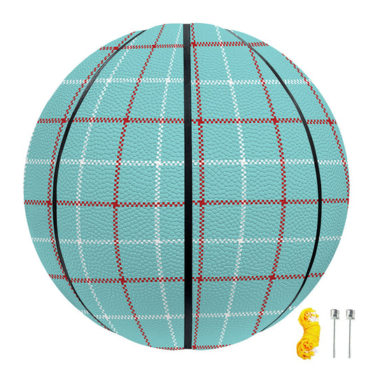 Blue White And Red Tattersall Print Basketball
