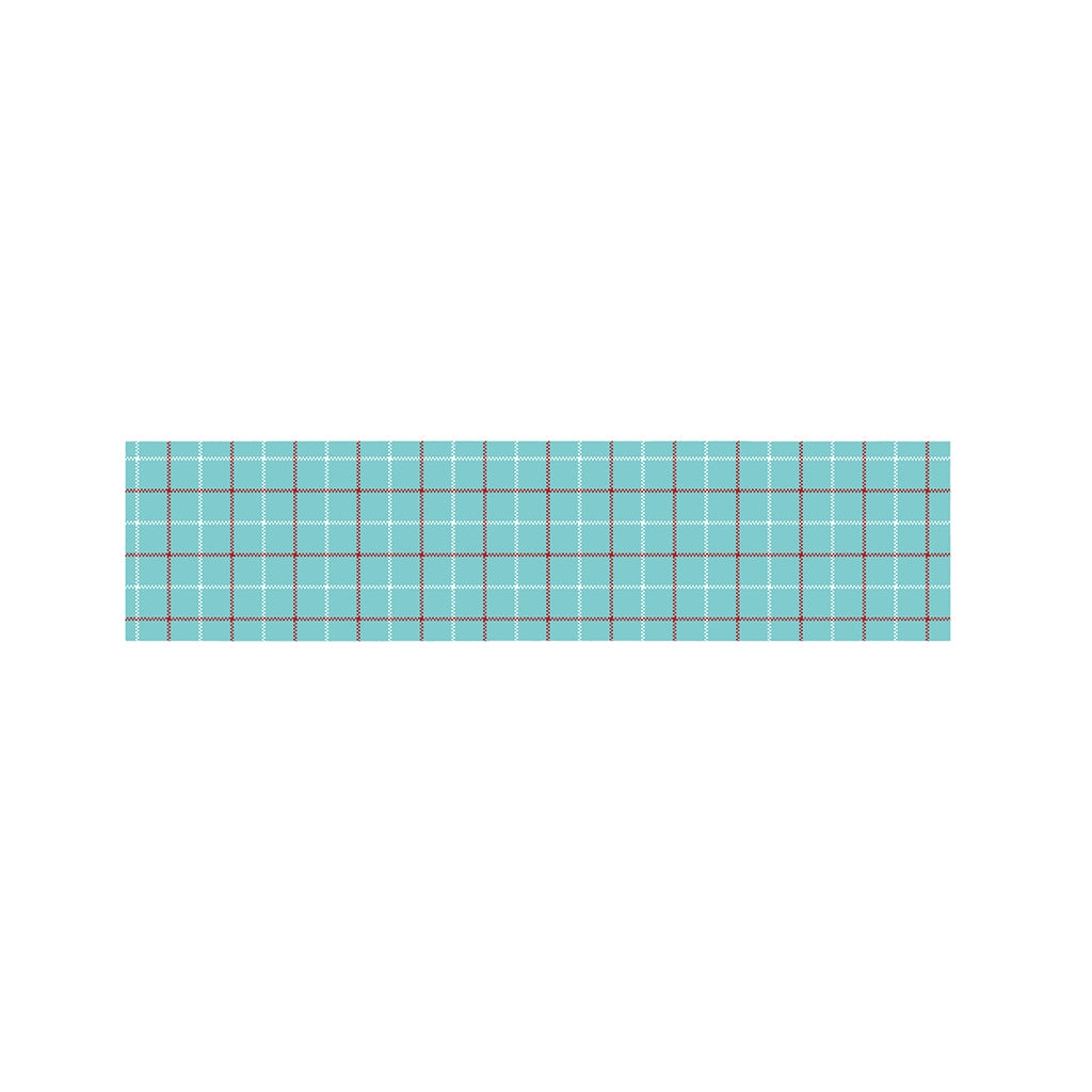 Blue White And Red Tattersall Print Bed Runner