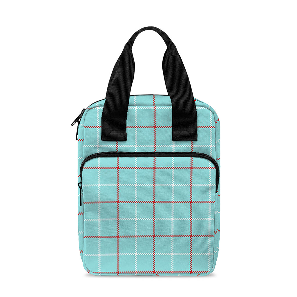 Blue White And Red Tattersall Print Bible Tote Bag