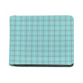 Blue White And Red Tattersall Print Bifold Wallet