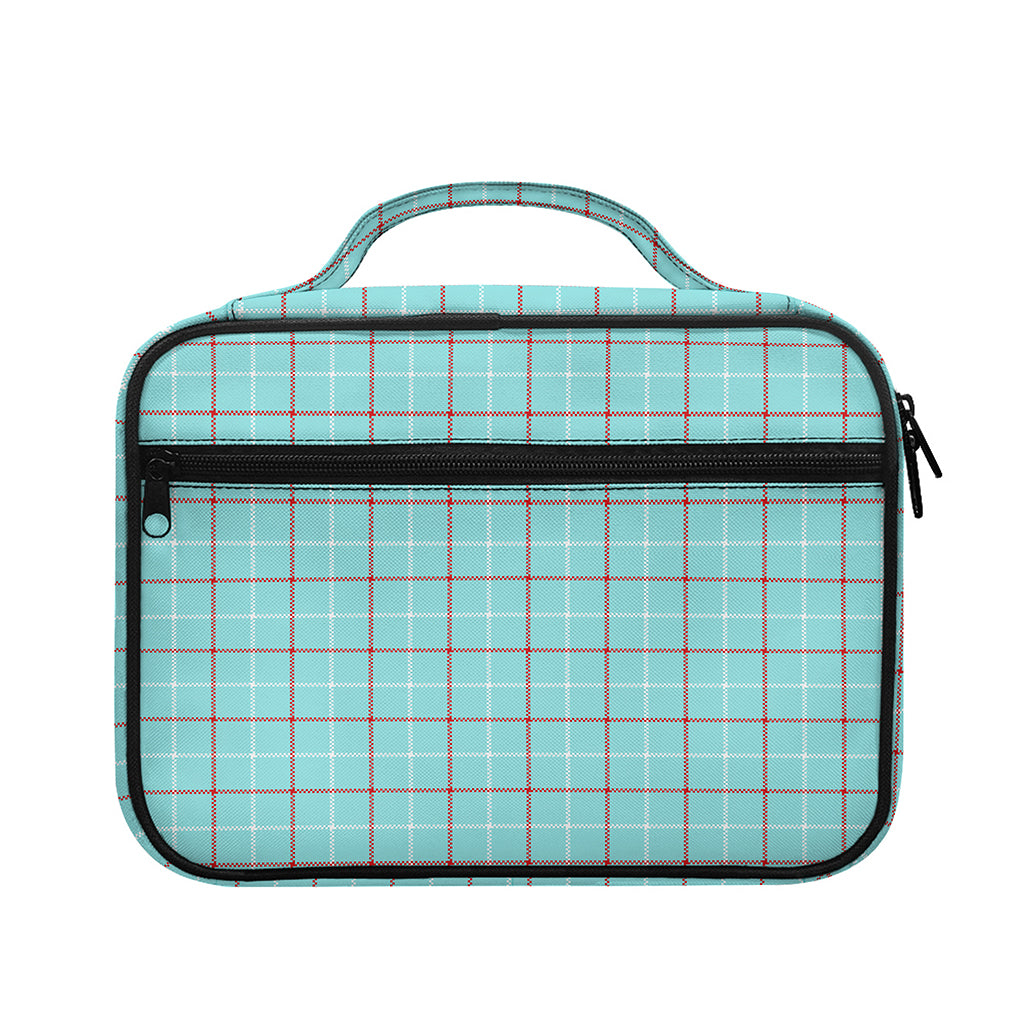 Blue White And Red Tattersall Print Briefcase Bible Bag