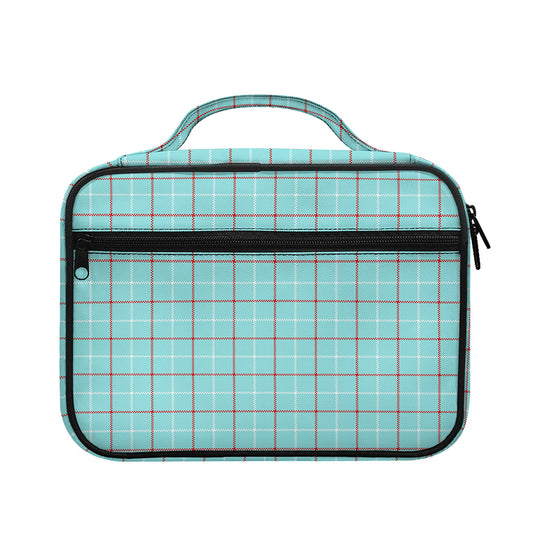 Blue White And Red Tattersall Print Briefcase Bible Bag