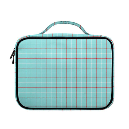 Blue White And Red Tattersall Print Briefcase Bible Bag