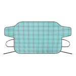 Blue White And Red Tattersall Print Car Windshield Snow Cover