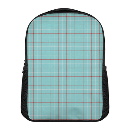 Blue White And Red Tattersall Print Casual Backpack