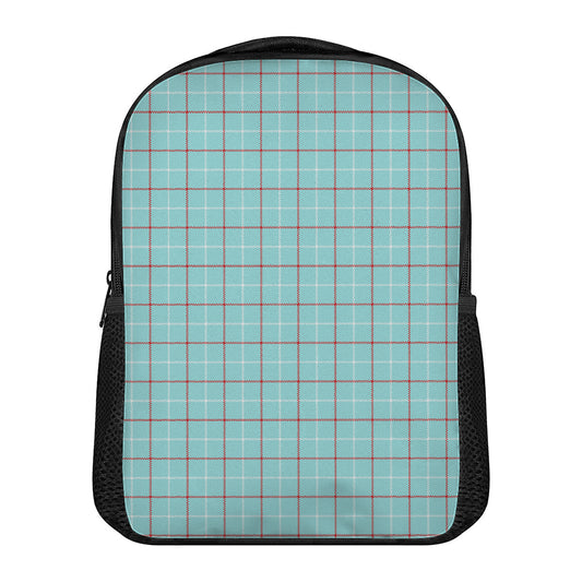 Blue White And Red Tattersall Print Casual Backpack