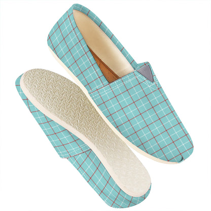 Blue White And Red Tattersall Print Casual Shoes