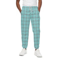 Blue White And Red Tattersall Print Cotton Sweatpants