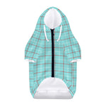 Blue White And Red Tattersall Print Dog Zip Up Hoodie