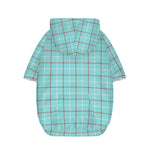 Blue White And Red Tattersall Print Dog Zip Up Hoodie