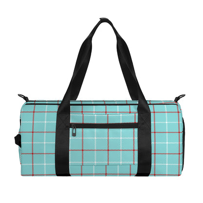 Blue White And Red Tattersall Print Gym Bag