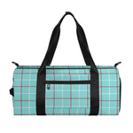 Blue White And Red Tattersall Print Gym Bag