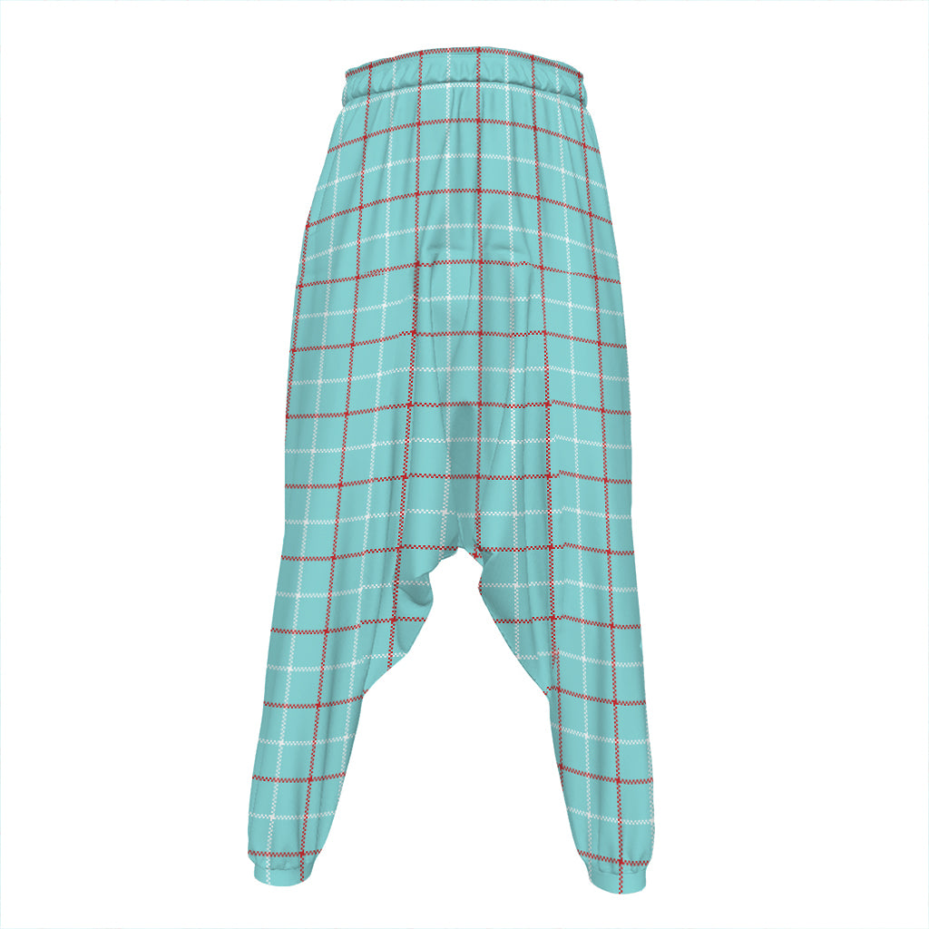Blue White And Red Tattersall Print Hammer Pants