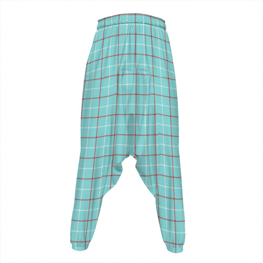 Blue White And Red Tattersall Print Hammer Pants