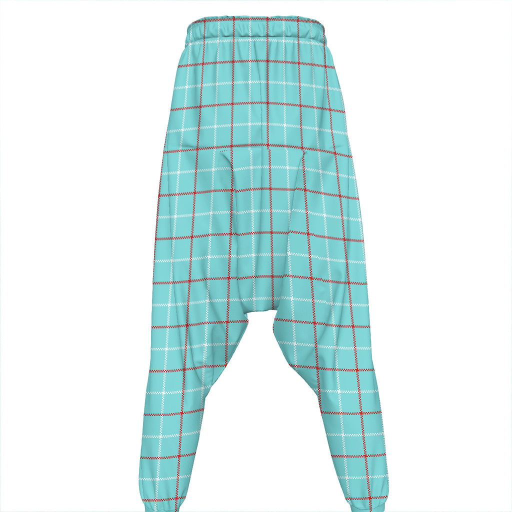 Blue White And Red Tattersall Print Hammer Pants