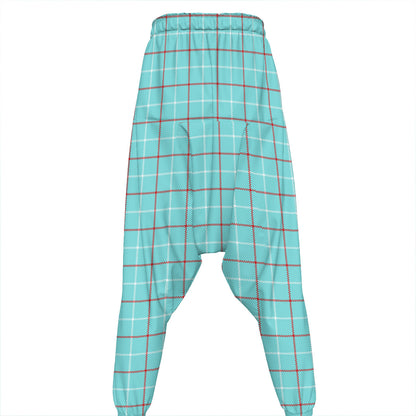 Blue White And Red Tattersall Print Hammer Pants