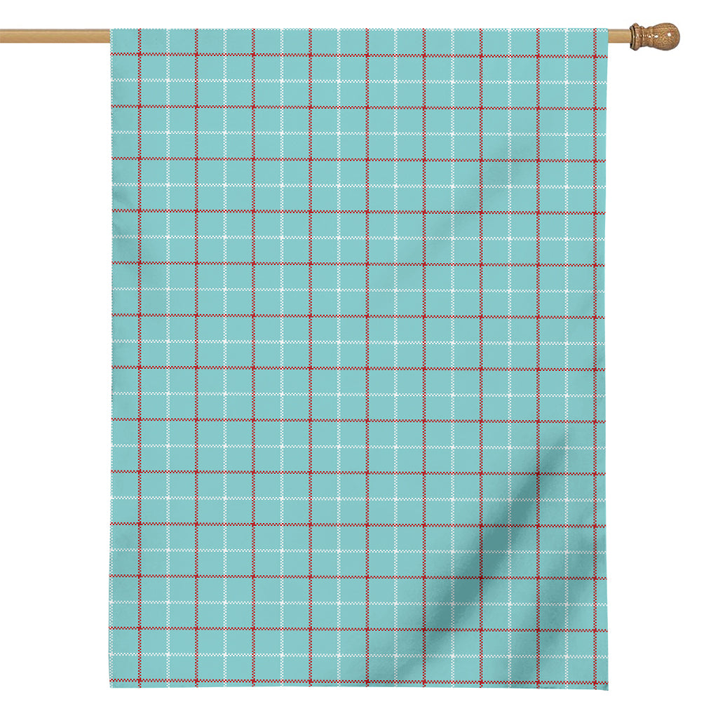 Blue White And Red Tattersall Print House Flag