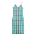 Blue White And Red Tattersall Print Jersey Midi Cami Dress