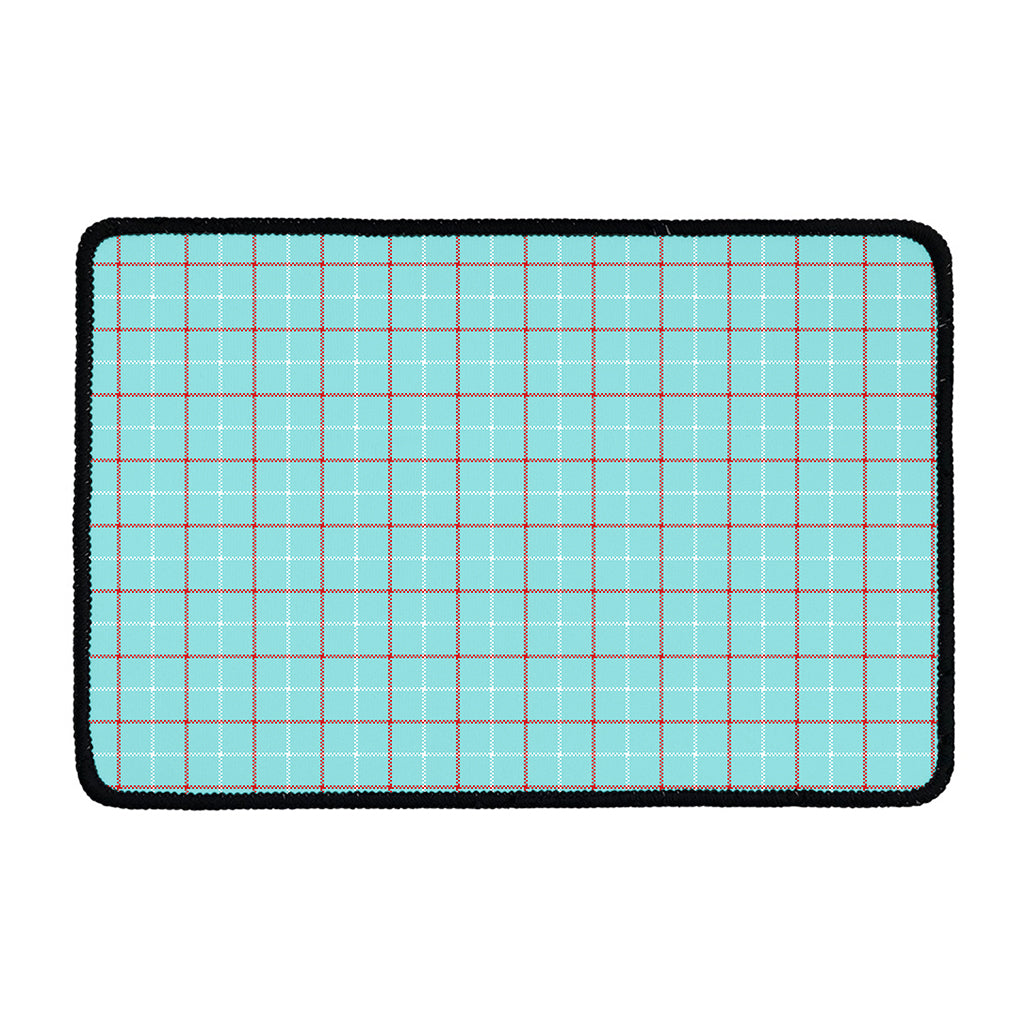 Blue White And Red Tattersall Print Kitchen Mat