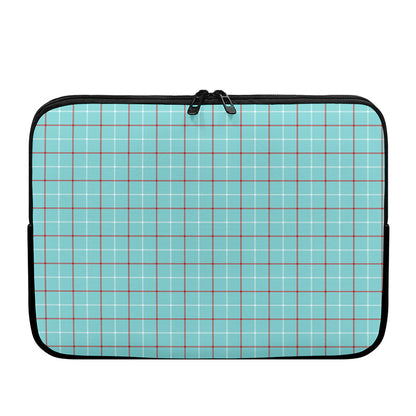 Blue White And Red Tattersall Print Laptop Sleeve
