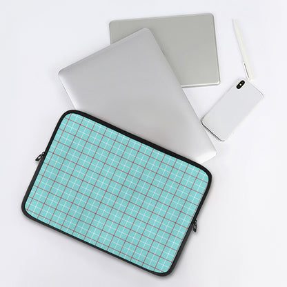 Blue White And Red Tattersall Print Laptop Sleeve