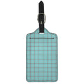 Blue White And Red Tattersall Print Luggage Tag