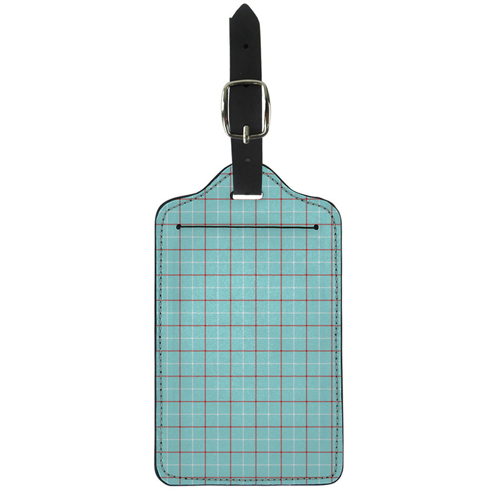 Blue White And Red Tattersall Print Luggage Tag